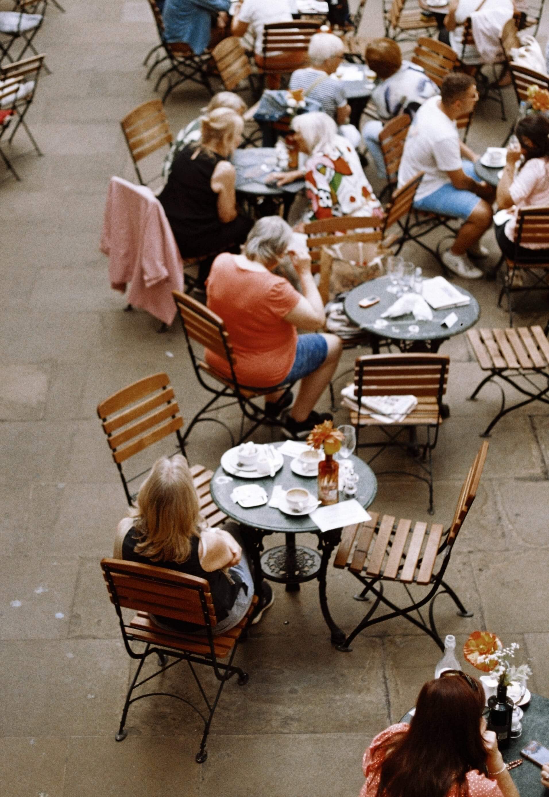 People sitting at a cafe
